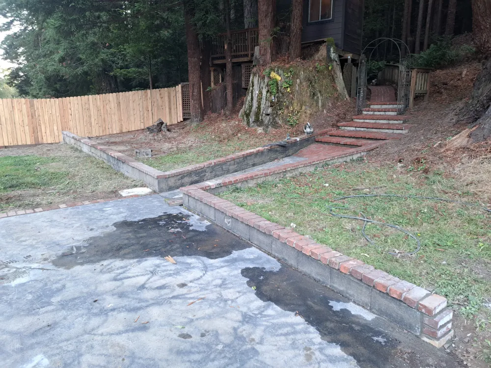 Brick retaining wall repair image